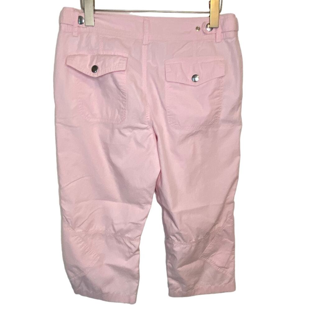 Y2K Pink Cropped Cargo Pants - Women's Size 10 - Picture 2 of 4